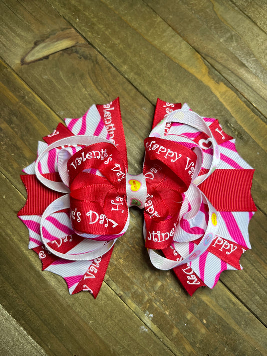 Valentine's Day hair bow