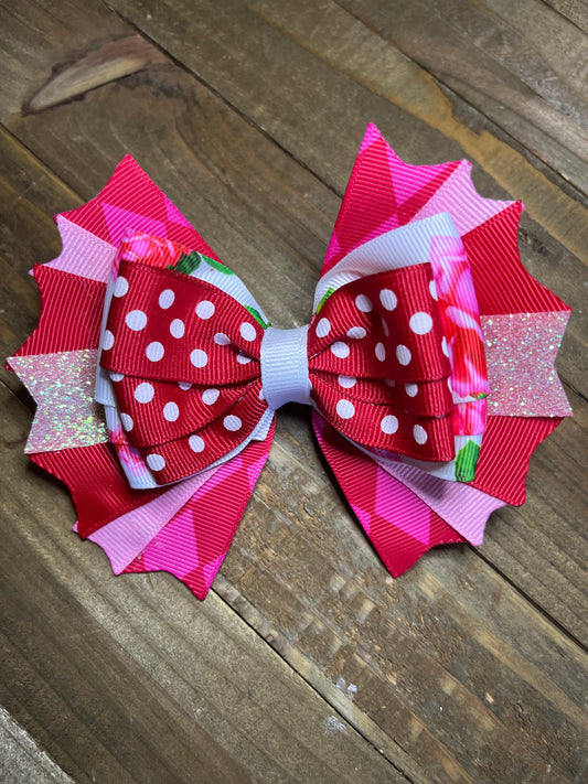 Valentine's Day hair bow