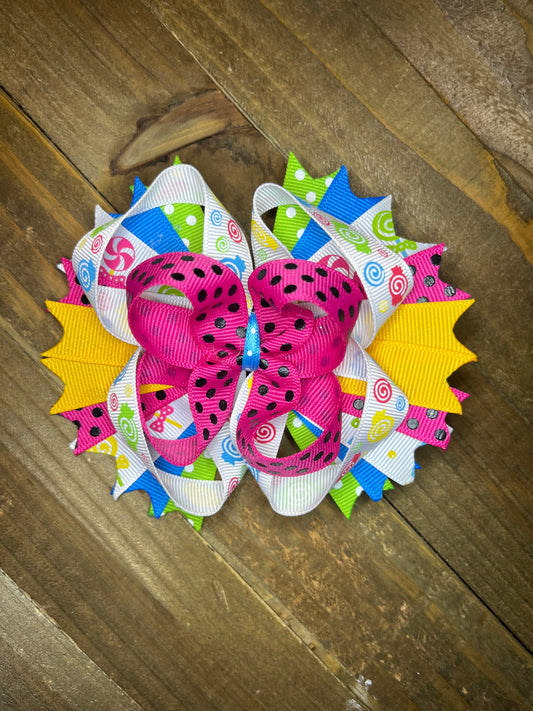 Candy Hair bow- print