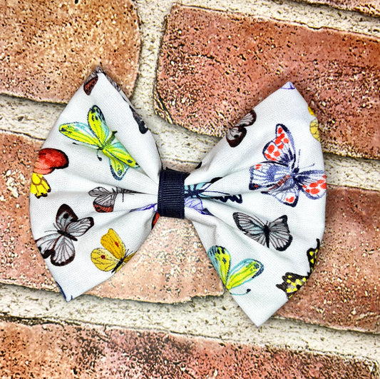 Butterflies fabric bow